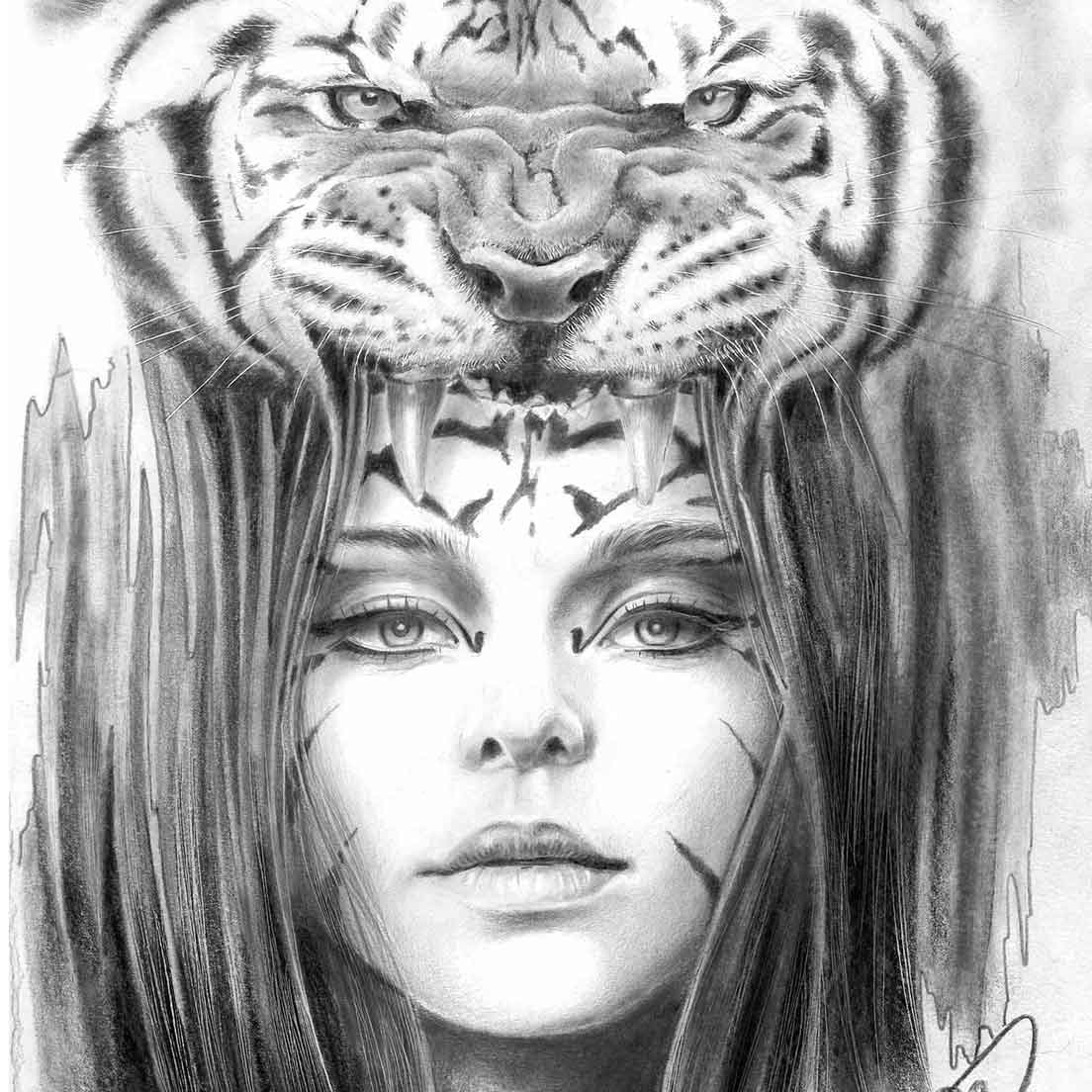 drawing-tiger-hat-girl
